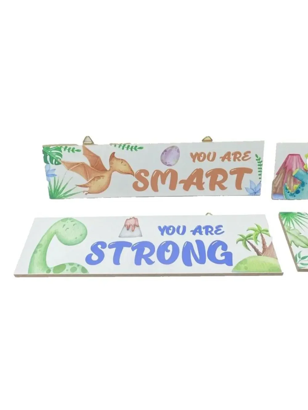 Children’s Inspirational Wall Plaques 4pc Set, “You Are Smart, Kind, Brave,” New